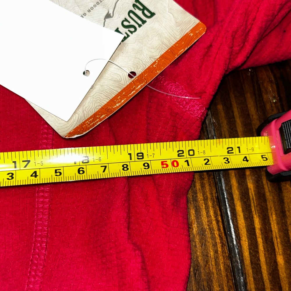 Rustic Ridge Womens Large Raspberry Pink Fleece Quarter Zip Pullover Waffle Knit - Picture 3 of 6